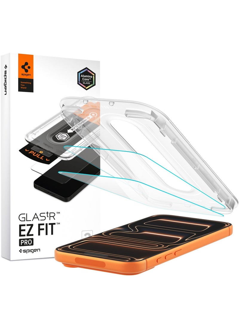 Spigen GLAStR EZ Fit PRO iPhone 17 PRO Screen Protector | iPhone 17 | iPhone 16 PRO Premium Tempered Glass [Aluminum-Enhanced Durability] Impact resistance [2 PACK] - Image 2