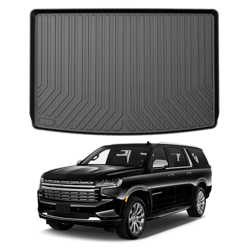 Mixsuper Cargo Liner for Chevrolet SuburbanGMC Yukon XL 20212023 2025 2026 All Weather Trunk Liner Rear Cargo Mat Behind The 3rd Row Seats Black