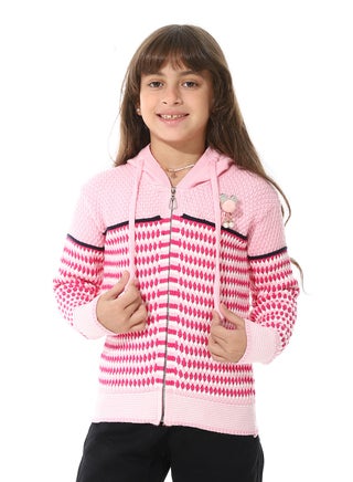 Girls Hooded Neck Long Sleeve Knitted Sweater - pzsku/ZA38AAF5BB2B9EA0C03F9Z/45/1757242430/d8c02051-0faf-43d8-a24f-9f23e8e588a7