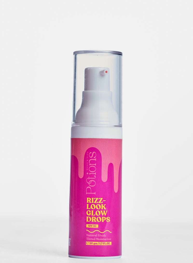 Potions Rizz-Look Glow Drops SPF 30 Natural Blush Tinted Moisturizer - Image 1