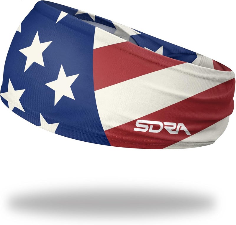 Suddora Country Flag Headbands, Wide National Flag Headbands for Sports Events, Non-Slip Fabric Sweatbands for Soccer, Tennis, Workout, Costume - Image 1