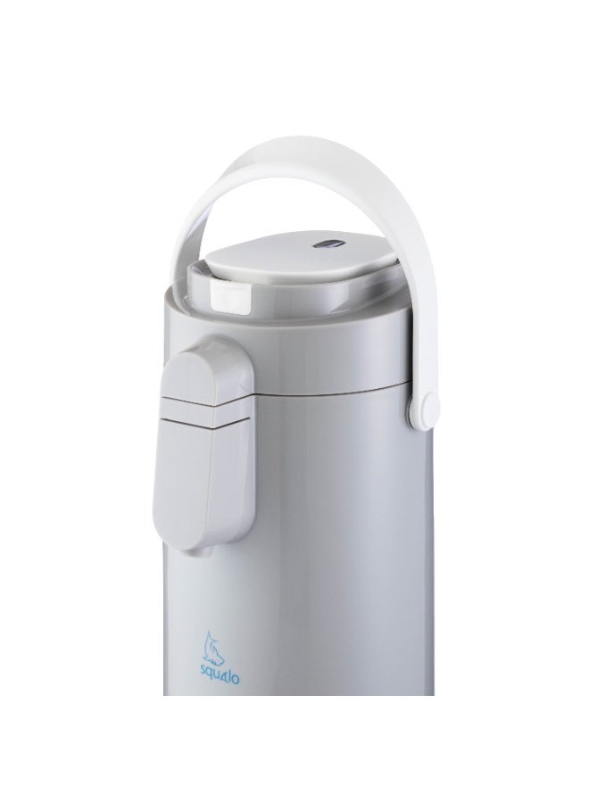 Squalo 3L Compressor Thermos for Hot and Cold Drinks – Double Insulation and Practical Carrying Handle – Grey and White ☕✨ - Image 4