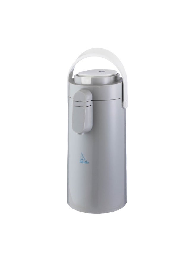 Squalo 3L Compressor Thermos for Hot and Cold Drinks – Double Insulation and Practical Carrying Handle – Grey and White ☕✨ - Image 5