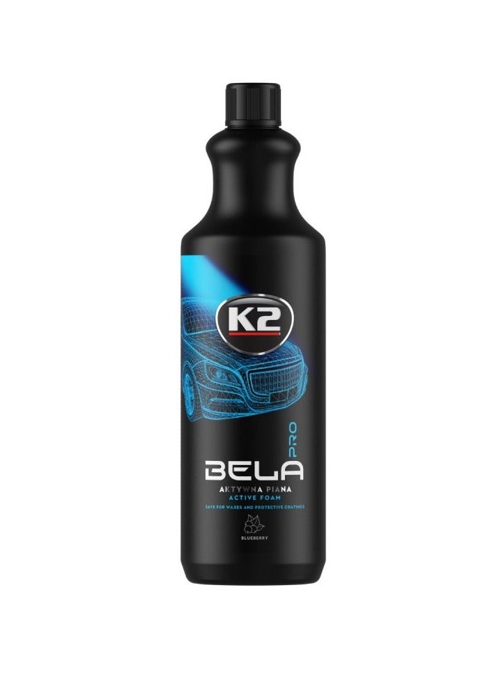 K2 BELA PRO Active Foam Car Shampoo Neutral pH Snow Foam Cleaner Safe for Wax Ceramic Coating Sealant Paintwork Pre Wash Thick Foam Blueberry Scent Professional Car Wash Concentrate - Image 1