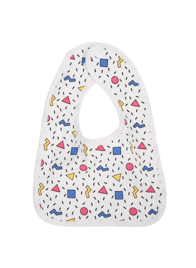 Thoraya Cotton Bibs Newborn Baby Toddler Bib Burp Cloth Soft Snap Bib(Tangram)  - Image 1