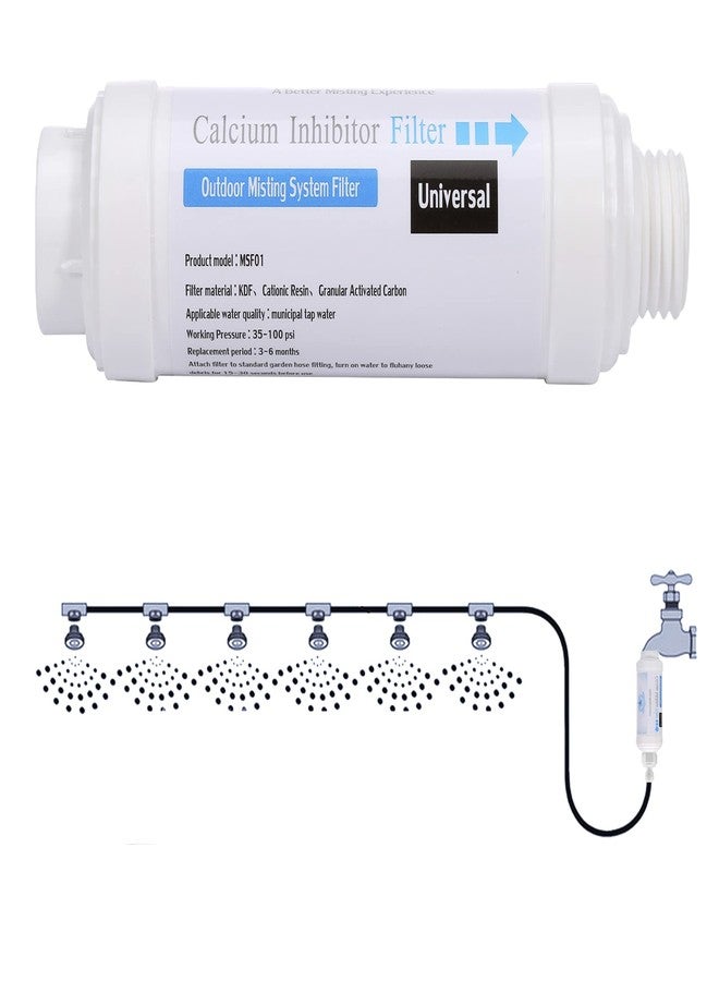 CozyCabin Mist Calcium Inhibitor Filter Outdoor Misting System Filter, Prevent Nozzles Clogging for Garden Patio Mister - Image 1