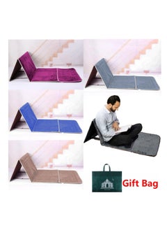 Generic Premium Soft Sajadah with Back Support - Padded Prayer Rug for Ultimate Comfort - Portable Travel Mat with Carrying Pocket - Plush & Foam Praying Carpet - Thick and Luxurious Muslim Prayer Mat  - Image 4