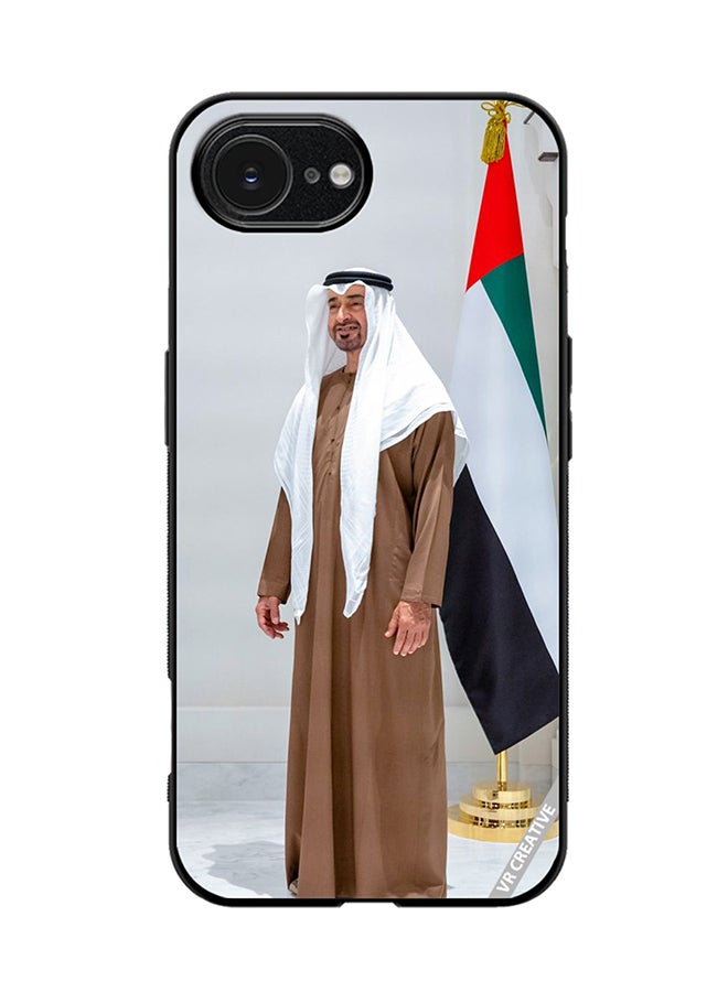 Protective Case Cover For Apple iPhone 16e Sheikh Mohamed Bin Zayed Al Nahyan Design Multicolour