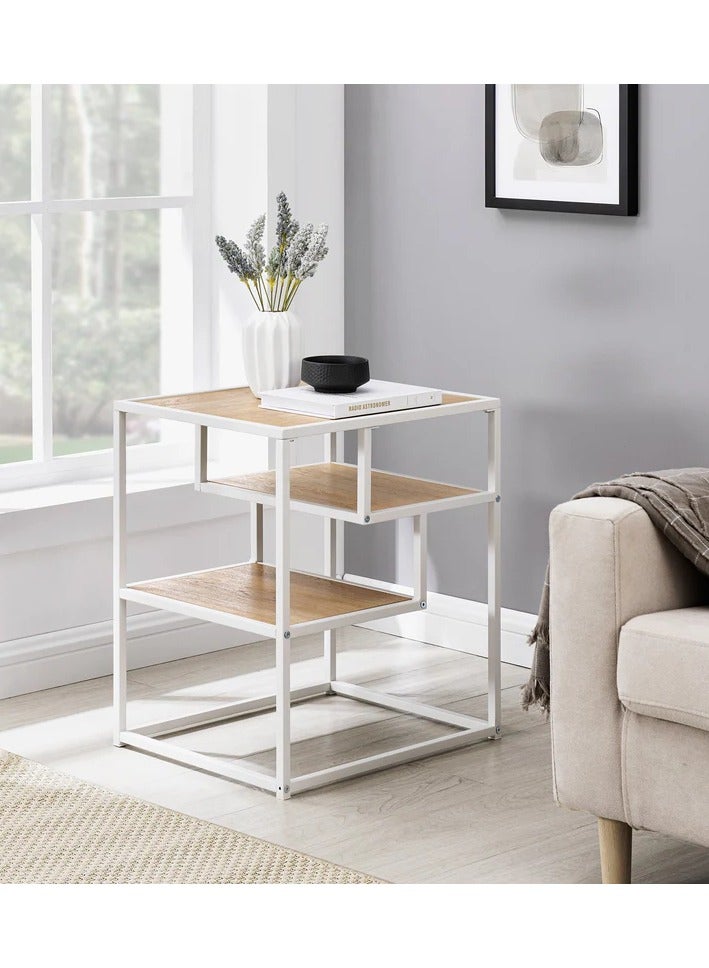 الماسة للأثاث المعدني  طاولة قهوة مودرن بتصميم معدني وخشب من Masa Furniture - عملية وأنيقة للمنازل العصرية  - Image 1