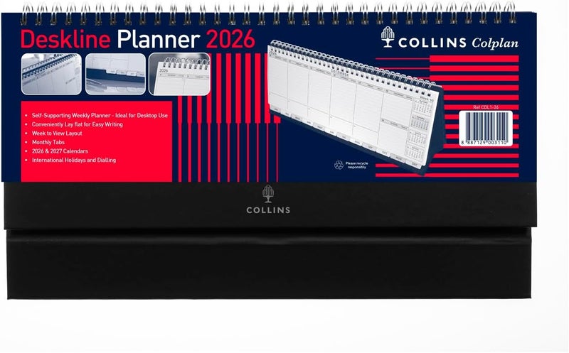 Collins - Colplan - Deskline Week-To-View Calendar Planner 2026 (CDL1-26) - Image 1
