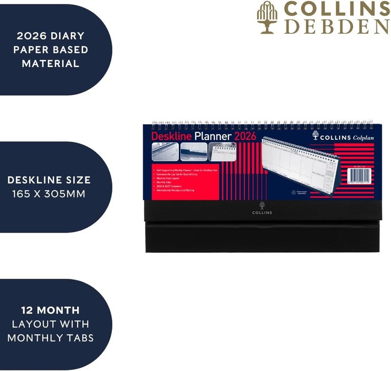 Collins - Colplan - Deskline Week-To-View Calendar Planner 2026 (CDL1-26) - Image 4