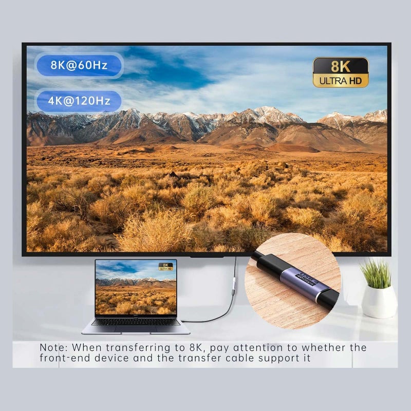 TFAK 3pack usbc Female to Female Adapter - USB C Coupler with 240W Fast Charging & 40Gbps Data Transfer, Type c Extender with 8k@60hz Video, Compatible for MacBook, ipad, Thunderbolt 4/3 - Image 3
