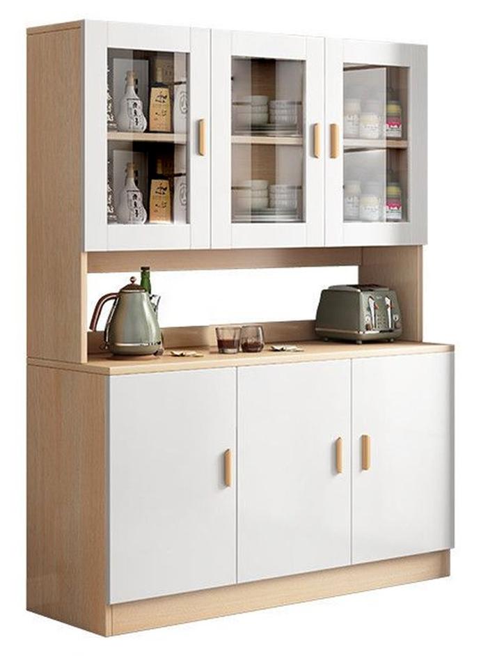 إن كي أكس خزانة جانبية كبيرة من الأردواز بتصميم بسيط لغرفة المعيشة أو المطبخ، 120 سم - Image 1