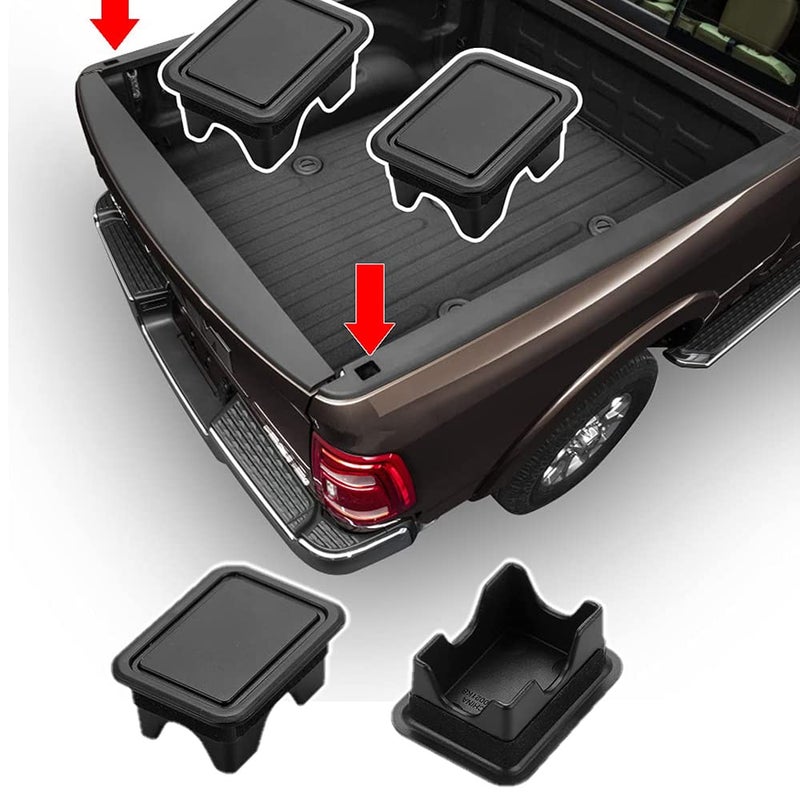 Lotcesfun Ram 1500 Stake Pocket Covers Compatible with Dodge Ram 1500 20192023 Rear Truck Bed Rail Stake Pocket Cover 2 Pcs