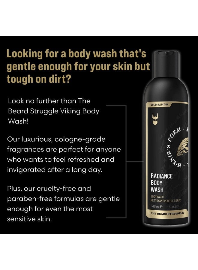 The Beard Struggle Men'S Body Wash Valhalla'S Gates Gold Collection Skin Cleaning Agent Natural Body Wash Shower Gel Liquid Soap 240 Ml / 8 Us. Fl. Oz. - Image 3