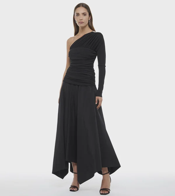 بي سي بي جي BCBG ONE SHOULDER TWO PIECE DRESS