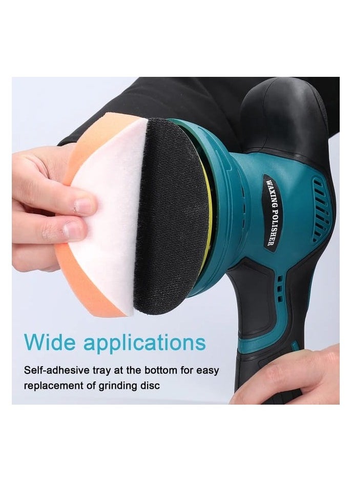 Generic - Electric Car Polisher Machine 1250V with Adjustable Sandpaper, Wool Pad, Sponge Pad, Cloth Bonnet Pad and 8 Gears Speed Polish Waxing Tools for Car, Furniture, Shoes Accessories - Image 1