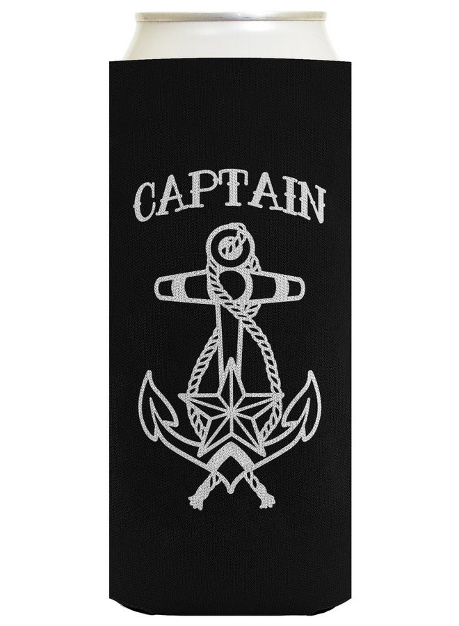 ذيس وير كابتن فيرست ماتي يمكن مبردات الأزواج البحرية الإبحار هدية 2 حزمة الترا سليم يمكن Coolie مشروب الطاقة مبردات أسود أرجواني - Image 2