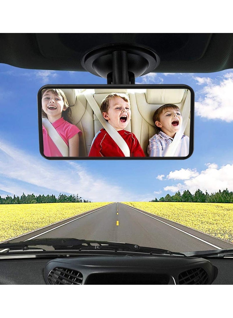 SOLARAE 360-Degree Rotatable Shatterproof Baby Car Mirror for Rear-Facing Infants/Toddlers - Safe Backseat View of Your Little One - Image 3