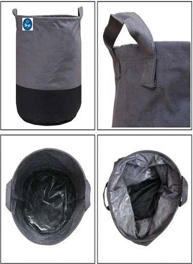 SKYLII Laundry Bag 45 L Durable and Collapsible Laundry storage Bag with Handles Clothes & Toys Storage Foldable Laundry Bag for Dirty Clothes Pack of 1 Pc Grey - Image 3