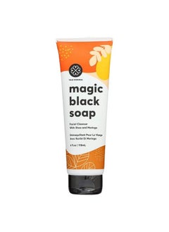 Magic African Black Soap With Shea Butter Facial Cleanser Organic Detox Face Wash With Moringa Oil 100% Natural Moisturizing & Cleansing Soap 4 Fl Oz