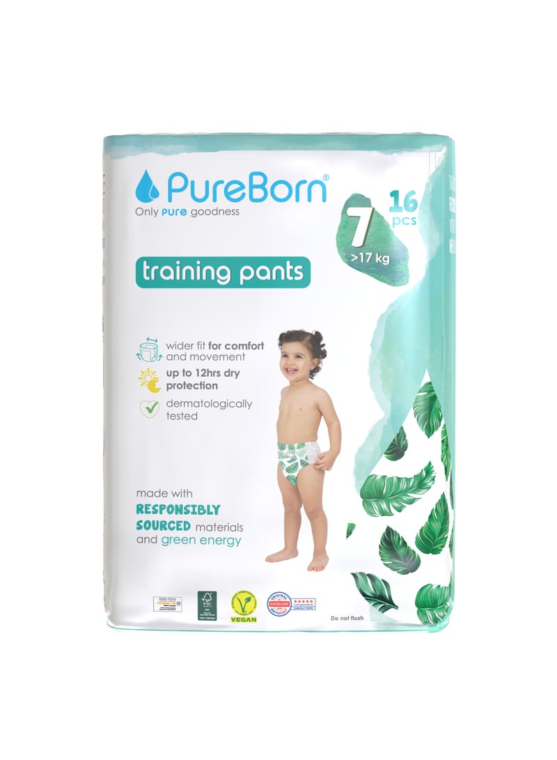 PureBorn Pull Ups Single Pack Size 7 -16 Count - Image 1