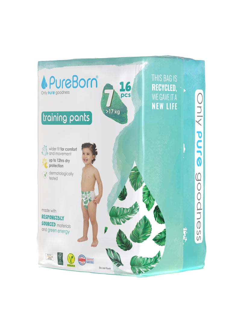 PureBorn Pull Ups Single Pack Size 7 -16 Count - Image 2