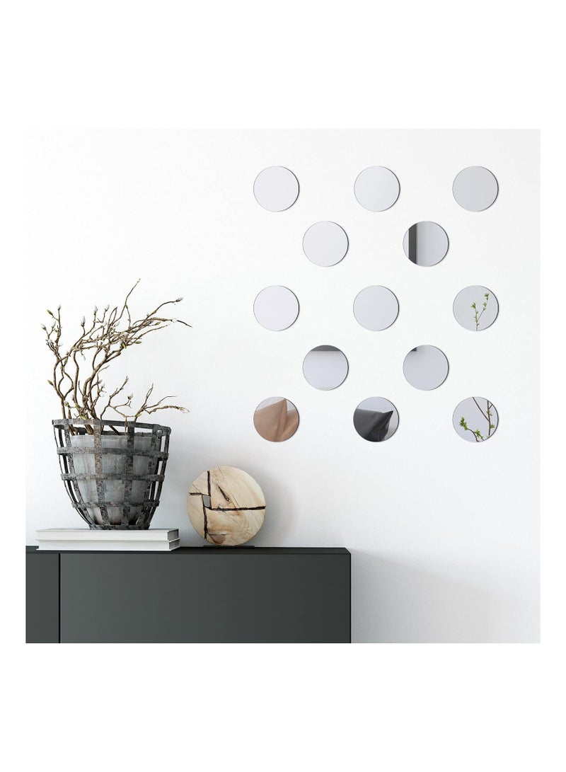 Luckam 25 Pieces Round Mirror Tiles, 6 Inches Round Mirrors Trays Glass Mirror Circles for Wedding Table Centerpieces, DIY Crafts, Framing, Mosaic and Home Decorations - Image 2