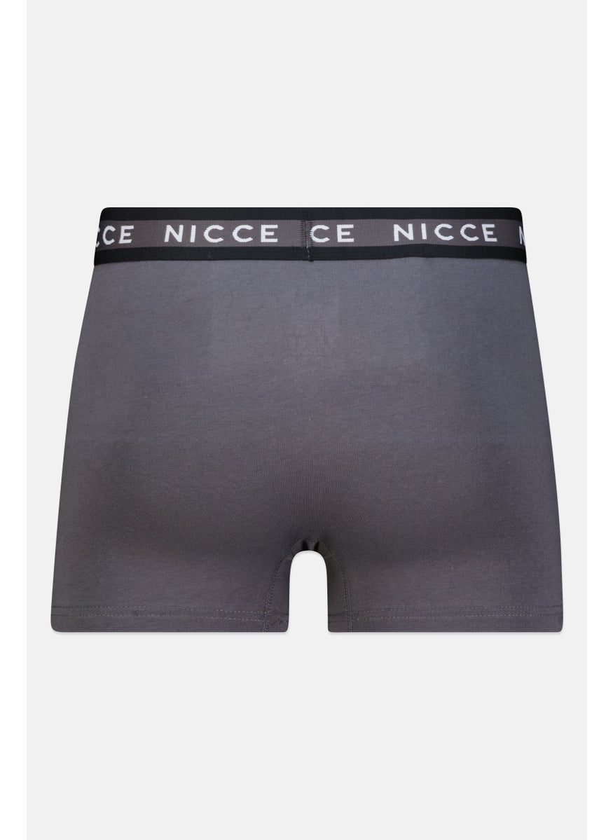 Nicce - Men 3Pcs Pack Brand Logo Boxers, Navy/Cream - Image 1