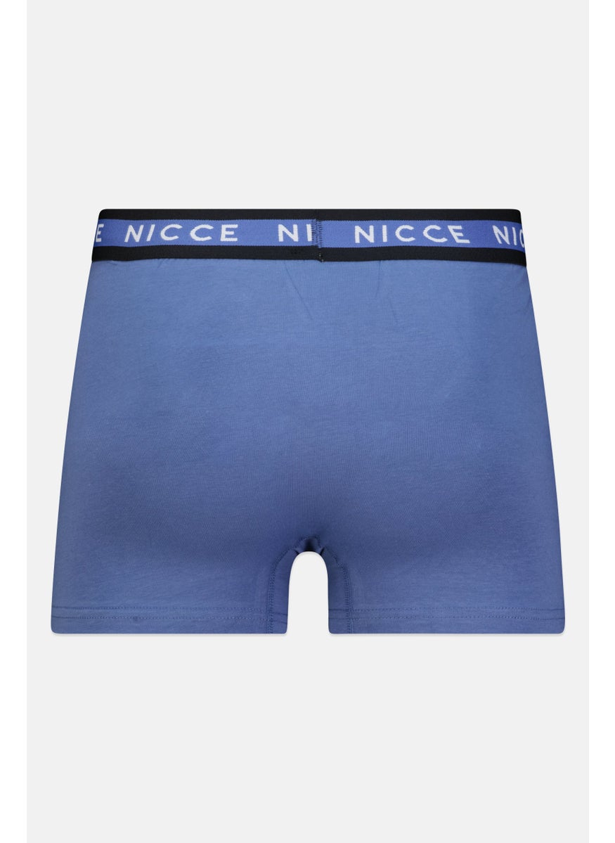 Nicce - Men 3Pcs Pack Brand Logo Boxers, Navy/Cream - Image 1