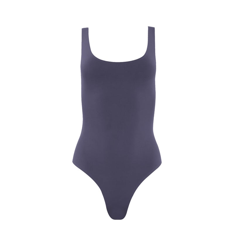 Almere Everyday Essential Double Lined Basic Tank Bodysuit for Women (Blue, X Small) - Image 1