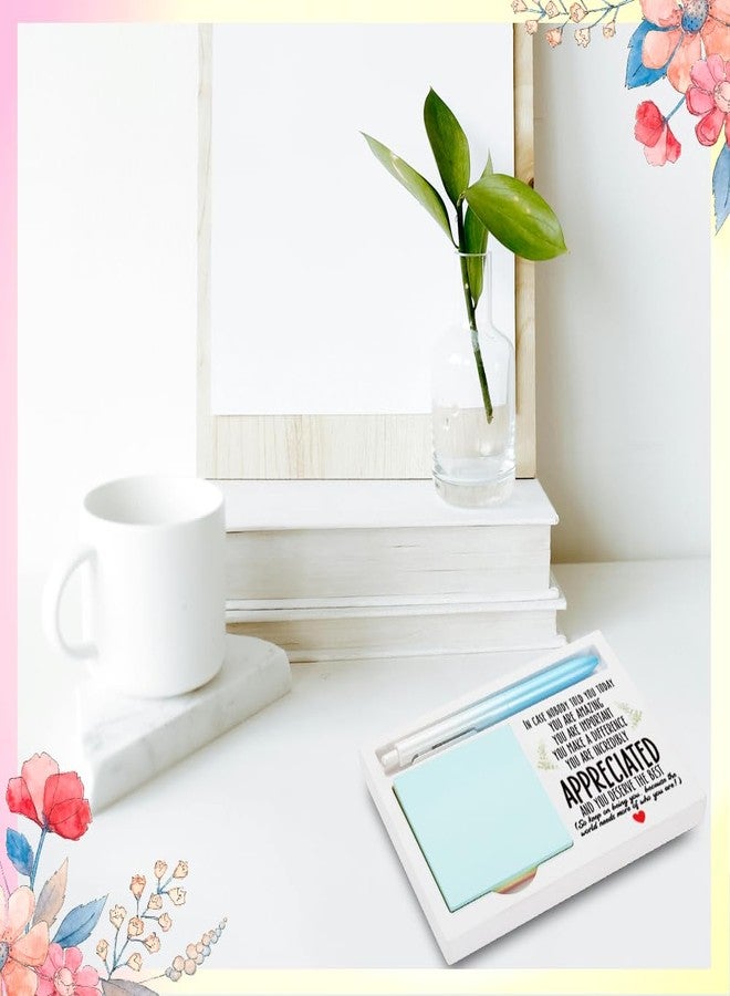 FOUGSTA Appreciation Gift for Coworker or Friend, Encouraging Desk Decor with Positive Message, Motivational Quote Office Display, Wooden Sticky Note Holder, 16.5 x 12 x 1.5 cm,XXW19 - Image 3