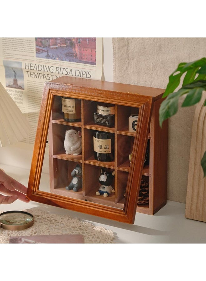Tea bag organizer made of wood, a wooden tea box with 9 compartments and a transparent acrylic window cover; a multi-functional tea bag holder and storage box; a natural wooden storage box for tea lovers. - Image 5