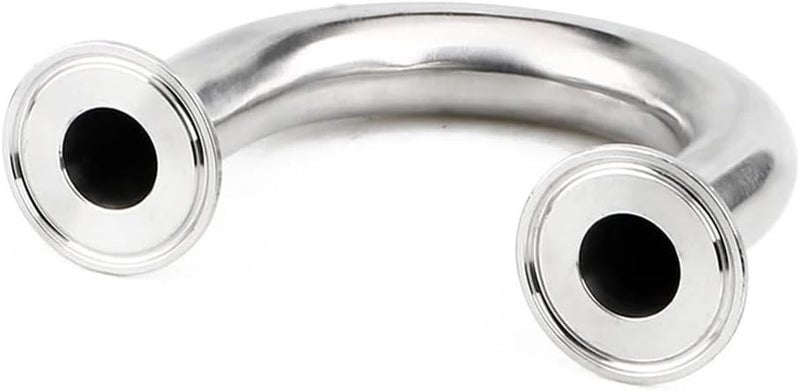 Stainless Steel Elbow,Pipe Fitting, 1pcs Tri Clamp 19/25/32/38/45/51MM ×Ferrule 50.5 64 304 Stainless Steel Sanitary 180 Degree U Elbow Bend Fitting Home Brew(51mm x Ferrule 64) - Image 4