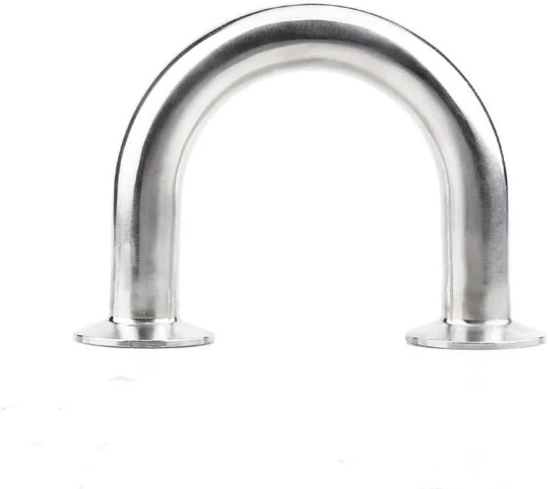 Stainless Steel Elbow,Pipe Fitting, 1pcs Tri Clamp 19/25/32/38/45/51MM ×Ferrule 50.5 64 304 Stainless Steel Sanitary 180 Degree U Elbow Bend Fitting Home Brew(51mm x Ferrule 64) - Image 3