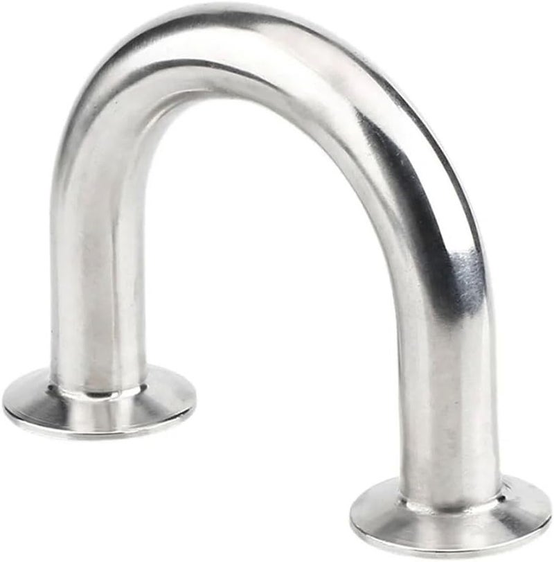 Stainless Steel Elbow,Pipe Fitting, 1pcs Tri Clamp 19/25/32/38/45/51MM ×Ferrule 50.5 64 304 Stainless Steel Sanitary 180 Degree U Elbow Bend Fitting Home Brew(51mm x Ferrule 64) - Image 1