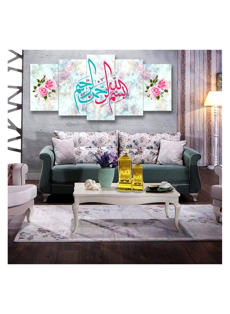 فانوس زينة العيد ورمضان باللون الذهبي - Image 3