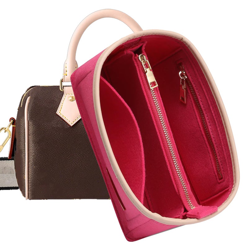 Doxo Purse Organizer Insert Bag Organizer for Tote Purse Bag in Bag Perfect for Speedy 20 and MoreRoseS