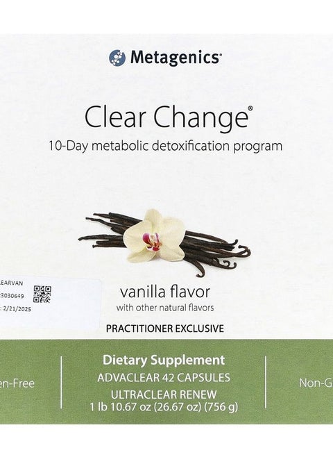 Clear Change 10Day Metabolic Detoxification Program Vanilla 3 Piece Set
