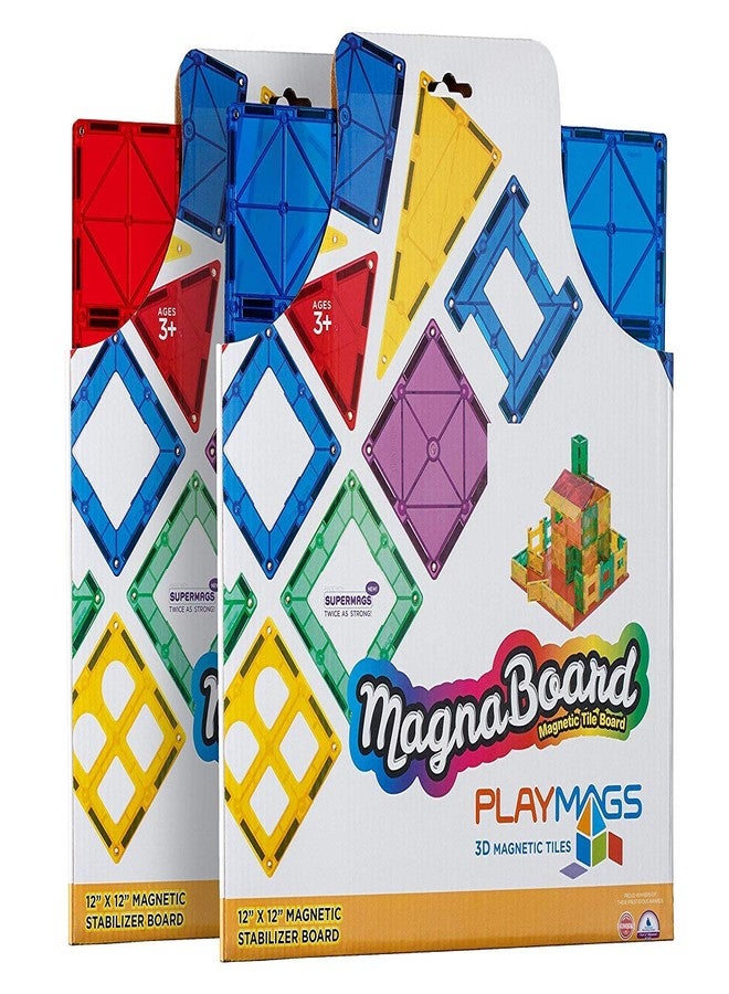 Playmags Super Durable Building Stabilizer Tile with Carrying Handle for Easy Play, 12 x 12. Great add on to All Magnet Tiles Sets, Works with All Leading Brands (1 Pack - Colors May Vary) - Image 5