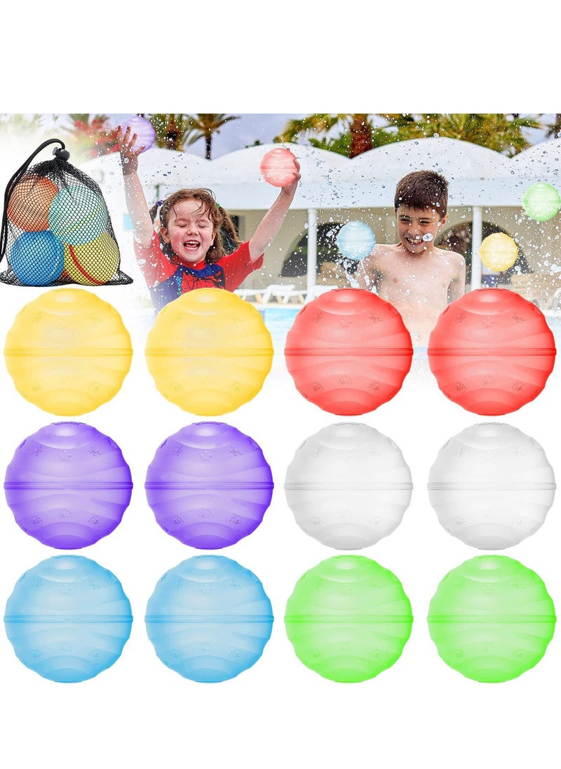 Generic - Reusable Water Bomb Balloons, featuring shell patterns Self Sealing Easy Quick Fill for Kids Adults Outdoor Activities Water Games Toy Summer Fun Party Bath Backyard Swimming Pool Supplies (6Pcs) - Image 1