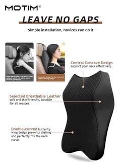 Motim Car Seat Neck Pillows, Car Headrest Pillow Car Neck Support, Memory Foam Soft Breathable Cushion, Neck Pain Relieve and Cervical Support for Office and Gaming Chair  - Image 3