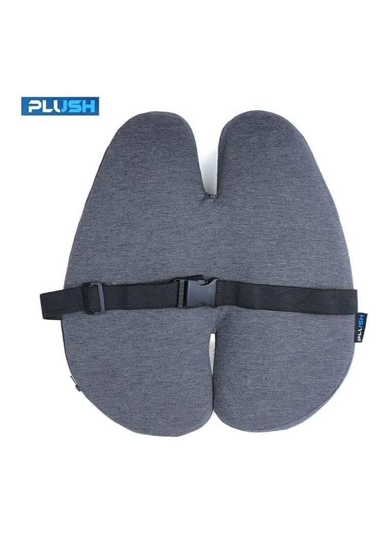 Plush PLUSH Butterfly Shape Lumbar Support Pillow Combo Set for Chair Ergonomic Cushion Reduces Back Pain and Improves Posture for Home or Office Sit Comfortably Longer  - Image 3