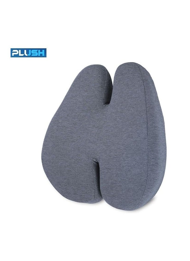 Plush PLUSH Butterfly Shape Lumbar Support Pillow Combo Set for Chair Ergonomic Cushion Reduces Back Pain and Improves Posture for Home or Office Sit Comfortably Longer  - Image 2
