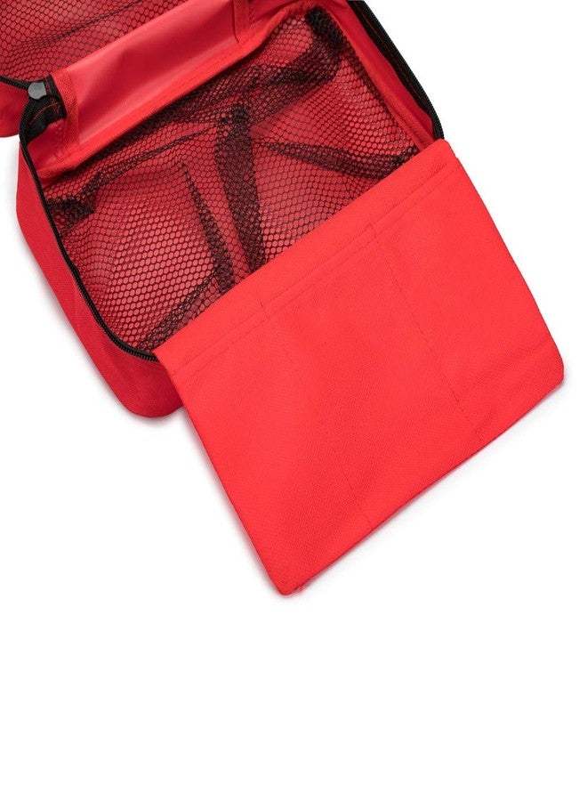 Jipemtra Red First Aid Bag Empty Travel Rescue Pouch First Responder Storage Medicine Emergency Bag for Car Home Office Kitchen Sport Outdoors (Red with Folders) - Image 5