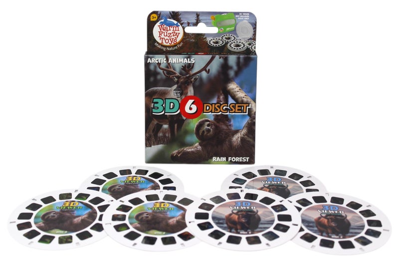 WARM FUZZY Toys Arctic and Rainforest Reels for Viewfinder Viewfinder Reels for Kids Adults Classic Toys 3D Reel Retro Toys Contains 6 Slides with 42 High Definition 3D Images - Image 3