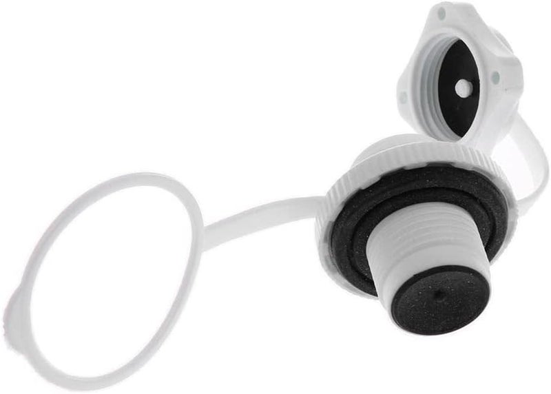 klarako 2pcs White Air Valve Caps/One-way Inflation Valve - Inflate & Deflate Fast, Spiral Replacement Screw for Inflatable Boat Kayak Raft Airbed - Image 2