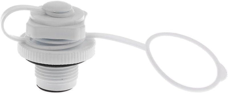 klarako 2pcs White Air Valve Caps/One-way Inflation Valve - Inflate & Deflate Fast, Spiral Replacement Screw for Inflatable Boat Kayak Raft Airbed - Image 3
