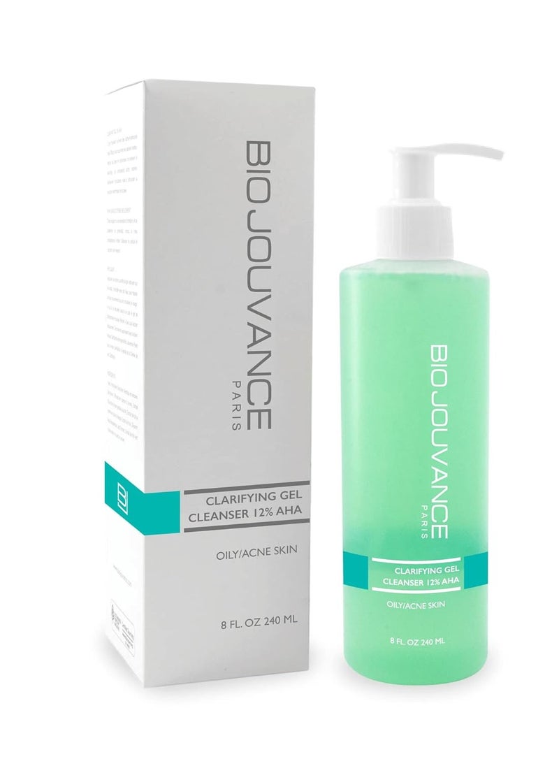 BIO JOUVANCE PARIS Bio Jouvance - Clarifying Gel Cleanser 12% AHA 8oz / 240ml - Face Skin Care Treatment  - Image 1