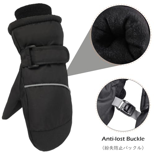 TRIWONDER Kids Winter Snow Mittens, Waterproof Warm Kids Ski Gloves Thermal Fleece Outdoor Snowboard Snow Gloves for Baby Boys Girls (Rose Red - 7-9 Years Old) - Image 4